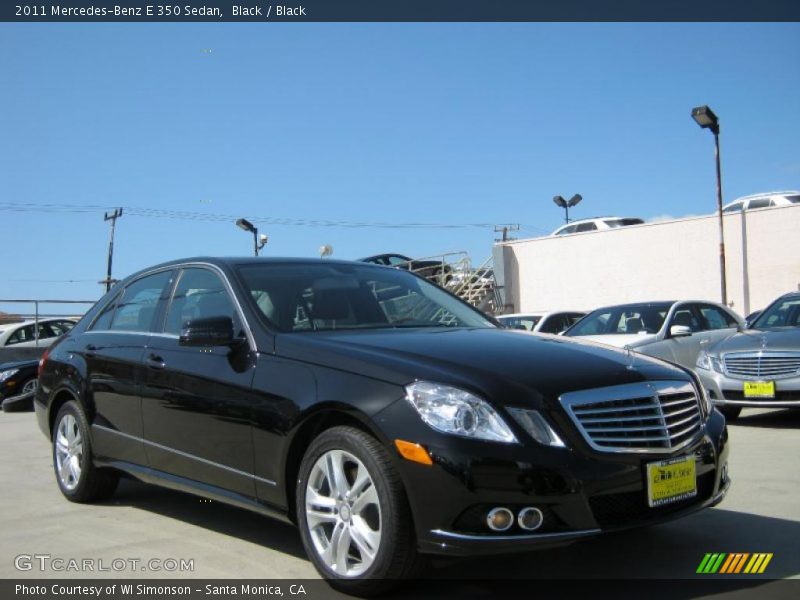 Black / Black 2011 Mercedes-Benz E 350 Sedan
