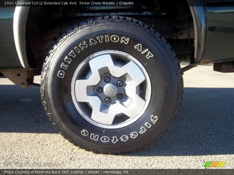 Forest Green Metallic / Graphite 2001 Chevrolet S10 LS Extended Cab 4x4