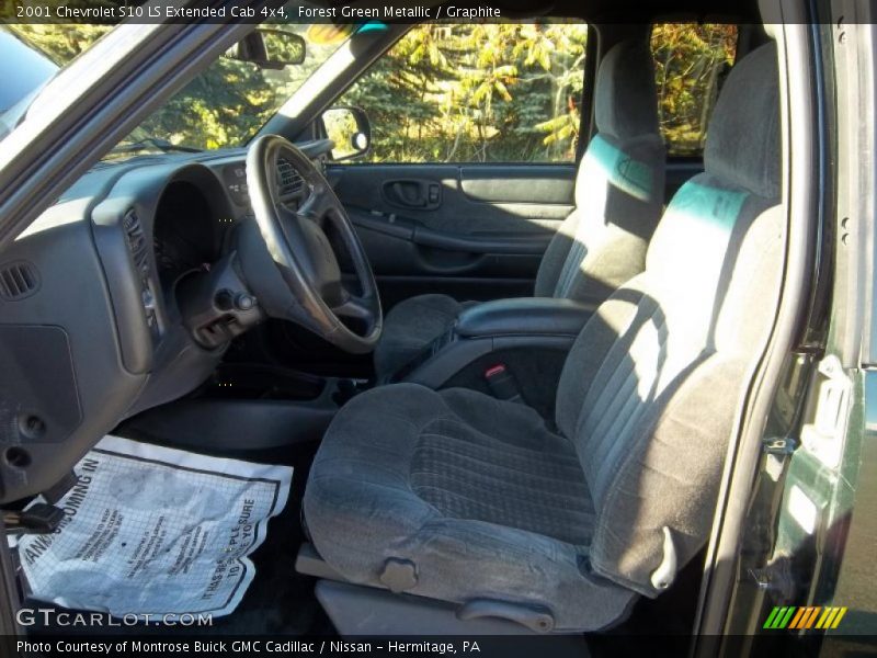 Forest Green Metallic / Graphite 2001 Chevrolet S10 LS Extended Cab 4x4