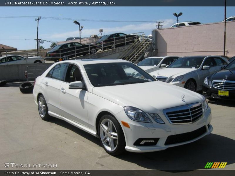 Arctic White / Almond/Black 2011 Mercedes-Benz E 550 Sedan