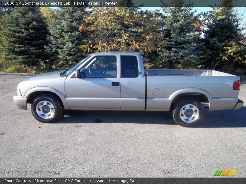 Pewter Metallic / Pewter 2000 GMC Sonoma SL Extended Cab