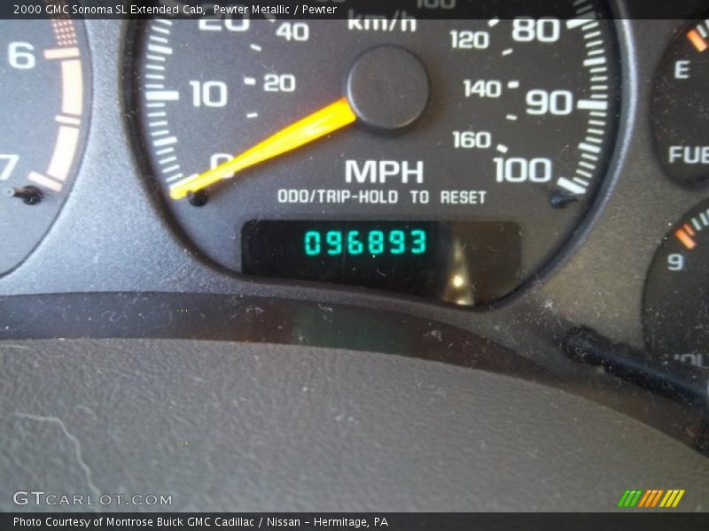 Pewter Metallic / Pewter 2000 GMC Sonoma SL Extended Cab