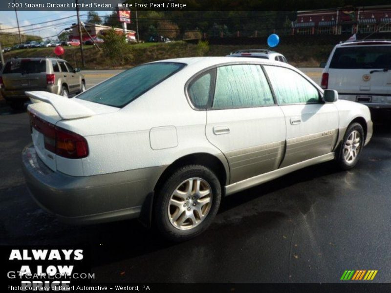 White Frost Pearl / Beige 2001 Subaru Outback Limited Sedan