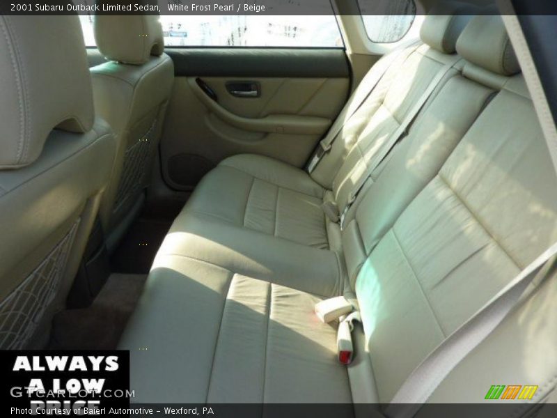White Frost Pearl / Beige 2001 Subaru Outback Limited Sedan