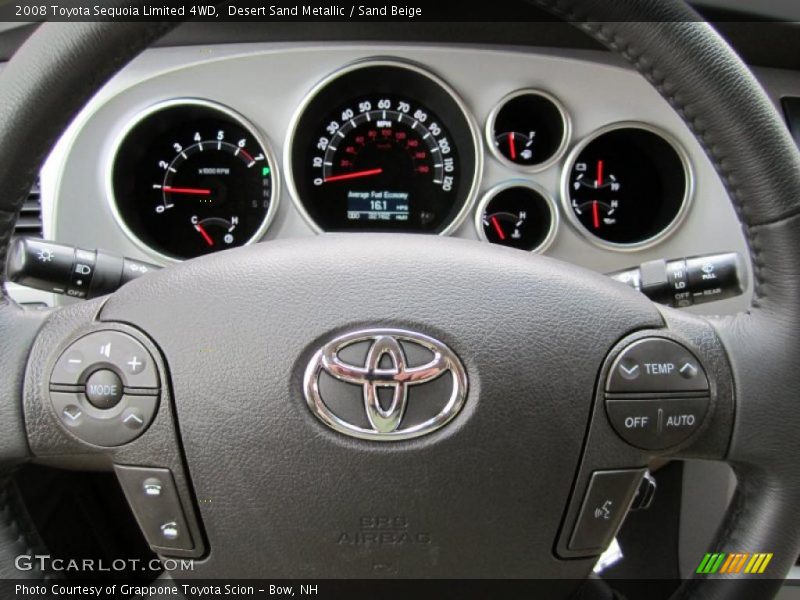 Desert Sand Metallic / Sand Beige 2008 Toyota Sequoia Limited 4WD