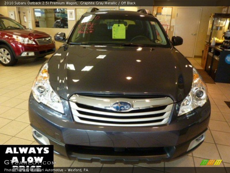 Graphite Gray Metallic / Off Black 2010 Subaru Outback 2.5i Premium Wagon
