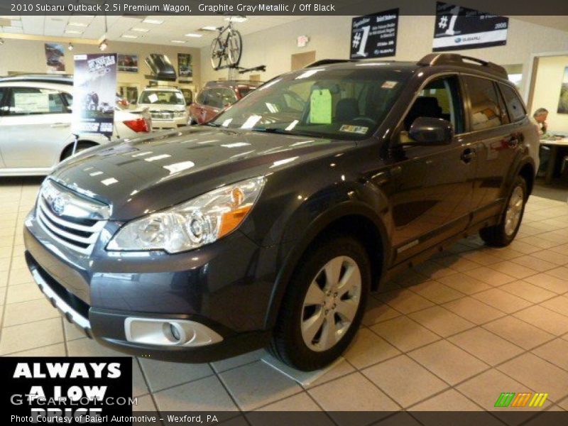 Graphite Gray Metallic / Off Black 2010 Subaru Outback 2.5i Premium Wagon