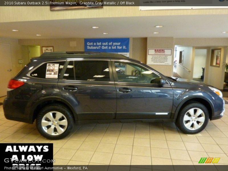 Graphite Gray Metallic / Off Black 2010 Subaru Outback 2.5i Premium Wagon