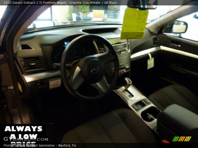 Graphite Gray Metallic / Off Black 2010 Subaru Outback 2.5i Premium Wagon