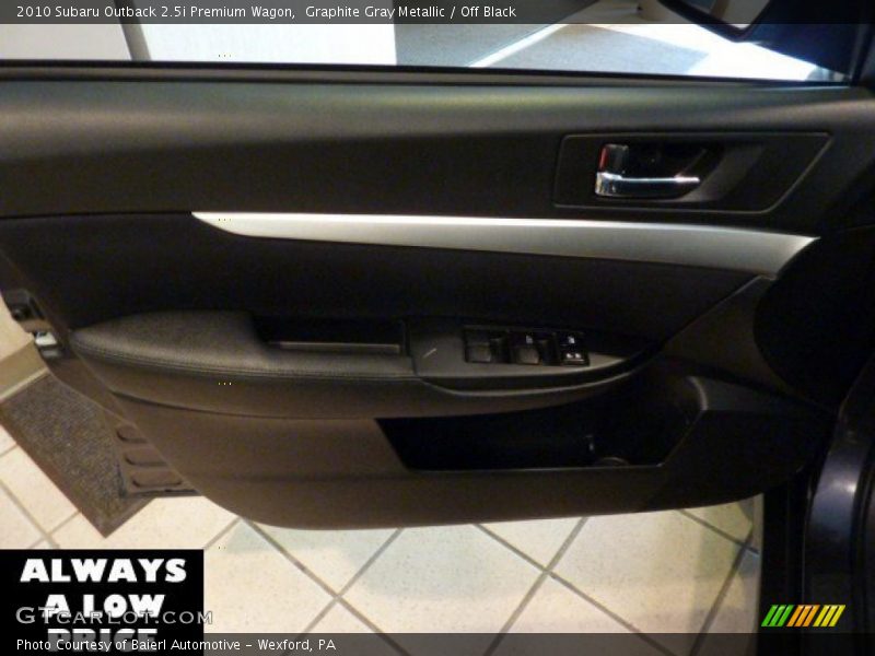 Graphite Gray Metallic / Off Black 2010 Subaru Outback 2.5i Premium Wagon