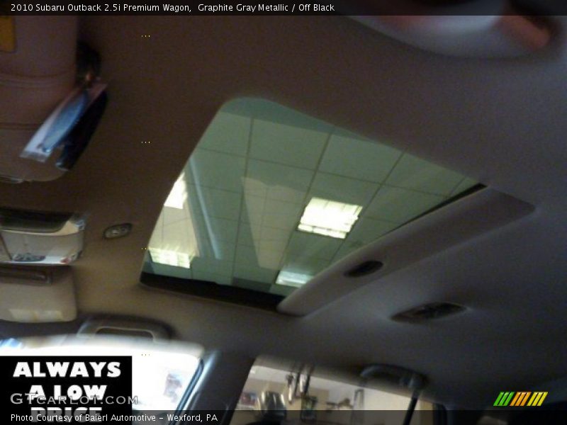Graphite Gray Metallic / Off Black 2010 Subaru Outback 2.5i Premium Wagon