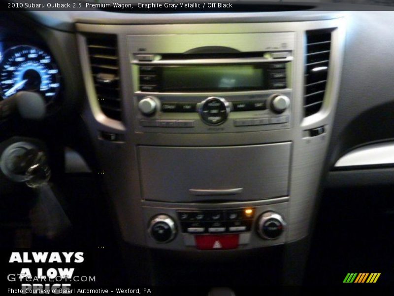 Graphite Gray Metallic / Off Black 2010 Subaru Outback 2.5i Premium Wagon