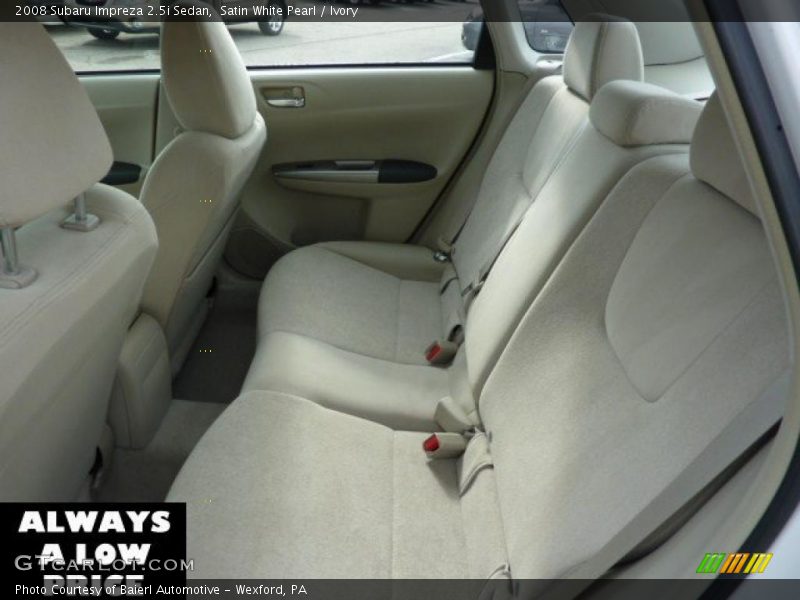 Satin White Pearl / Ivory 2008 Subaru Impreza 2.5i Sedan