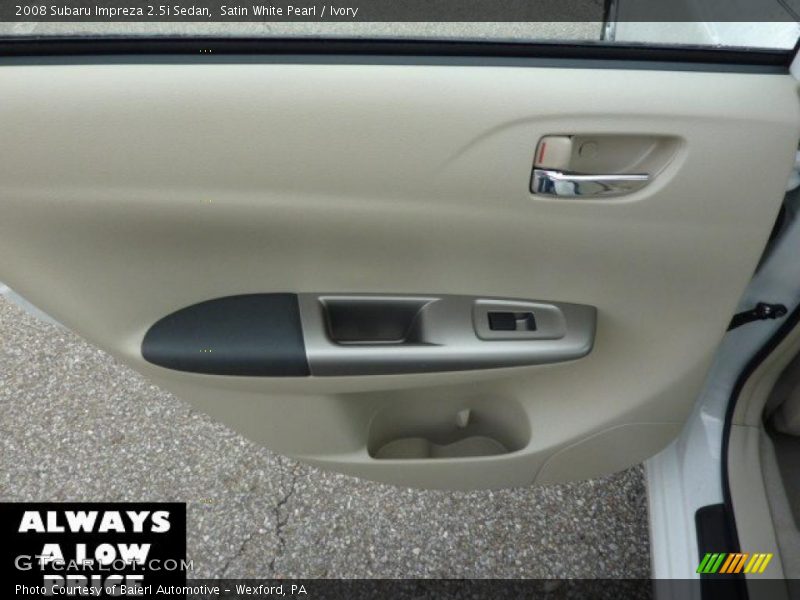 Satin White Pearl / Ivory 2008 Subaru Impreza 2.5i Sedan