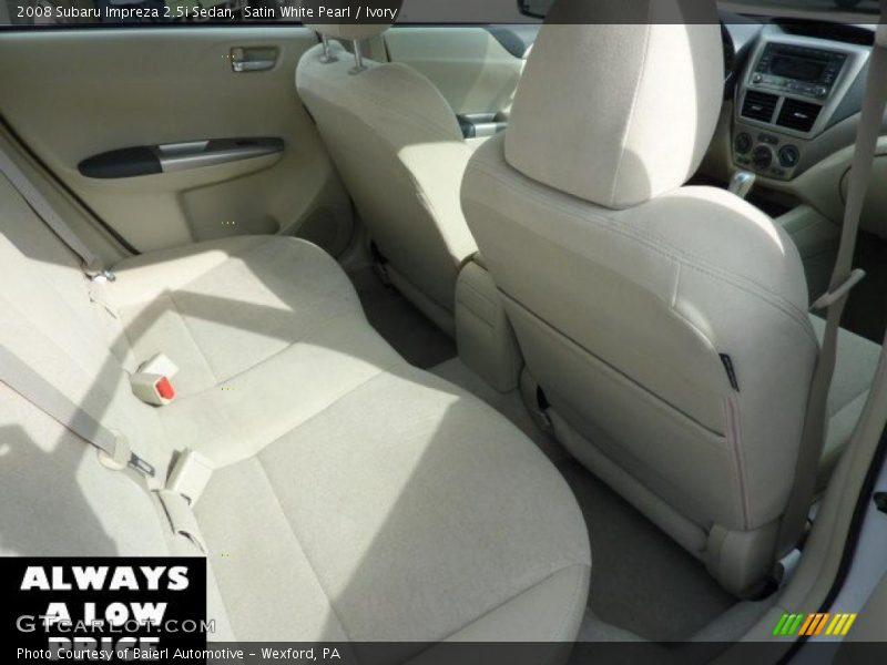 Satin White Pearl / Ivory 2008 Subaru Impreza 2.5i Sedan