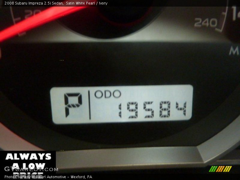 Satin White Pearl / Ivory 2008 Subaru Impreza 2.5i Sedan