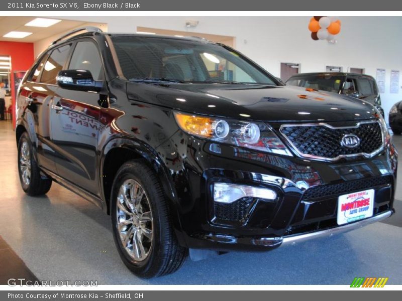 Ebony Black / Black 2011 Kia Sorento SX V6