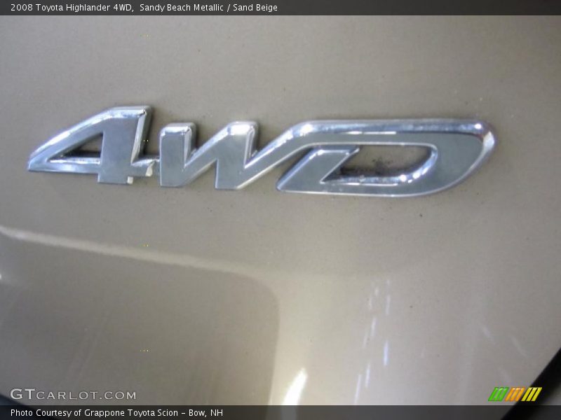 Sandy Beach Metallic / Sand Beige 2008 Toyota Highlander 4WD