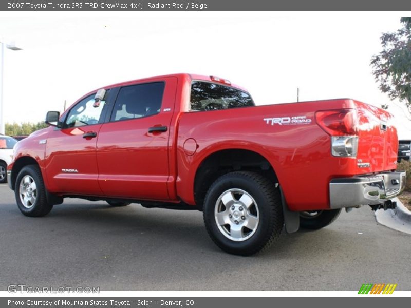 Radiant Red / Beige 2007 Toyota Tundra SR5 TRD CrewMax 4x4