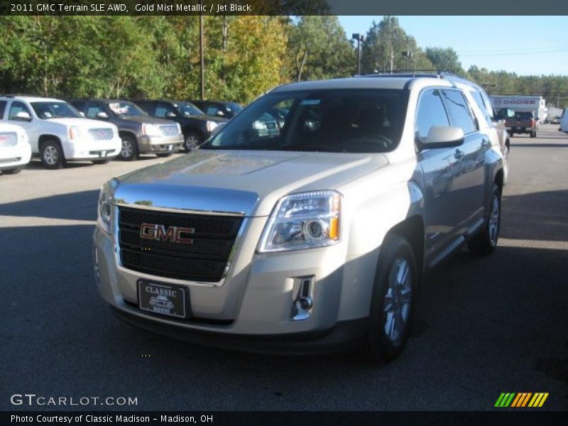 Gold Mist Metallic / Jet Black 2011 GMC Terrain SLE AWD