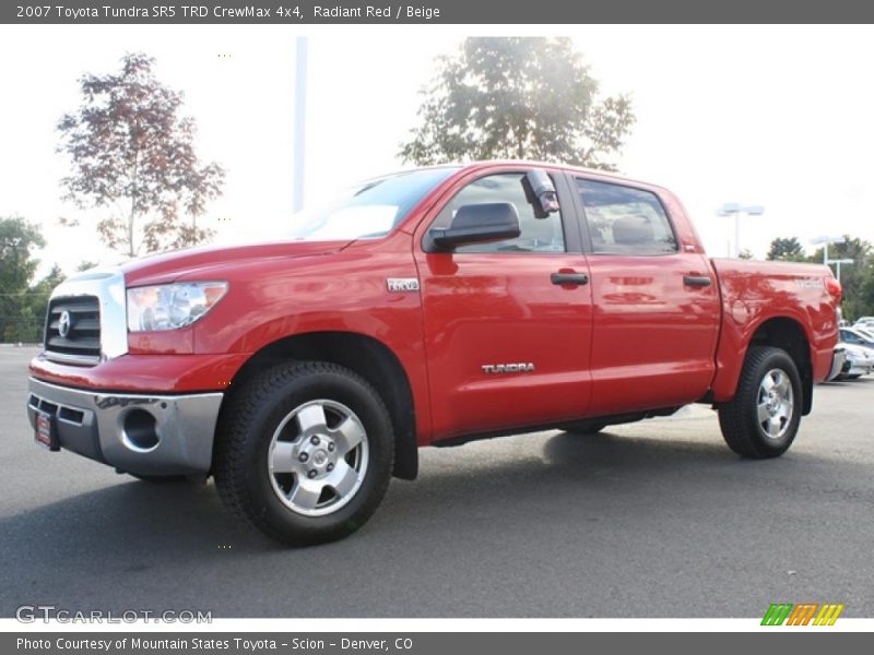 Radiant Red / Beige 2007 Toyota Tundra SR5 TRD CrewMax 4x4