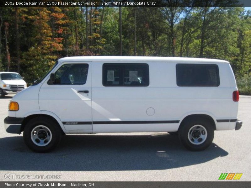 Bright White / Dark Slate Gray 2003 Dodge Ram Van 1500 Passenger Conversion