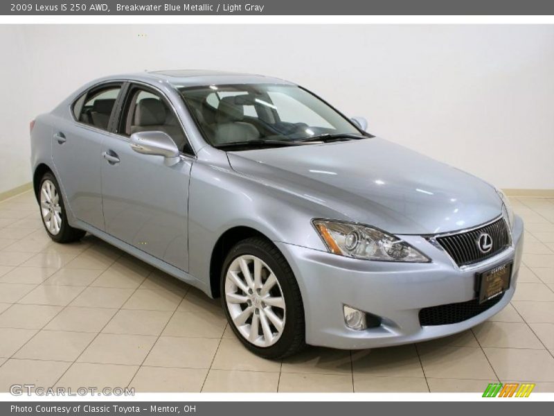 Breakwater Blue Metallic / Light Gray 2009 Lexus IS 250 AWD