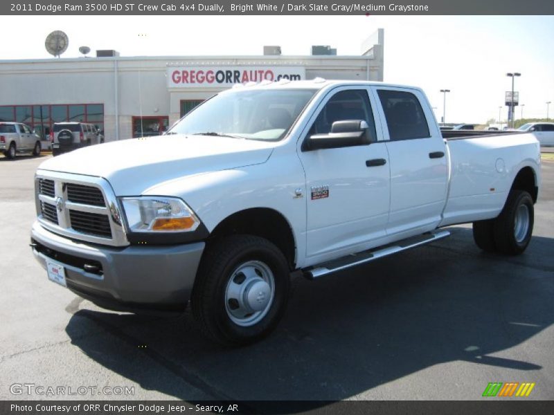 Bright White / Dark Slate Gray/Medium Graystone 2011 Dodge Ram 3500 HD ST Crew Cab 4x4 Dually