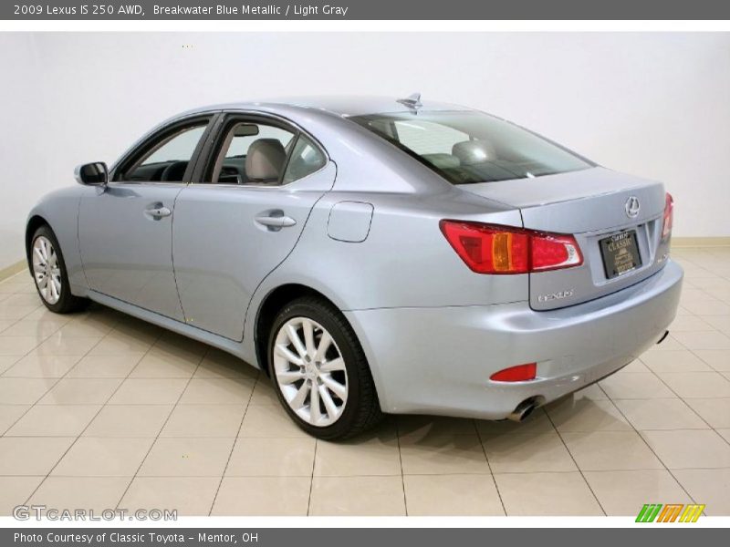 Breakwater Blue Metallic / Light Gray 2009 Lexus IS 250 AWD