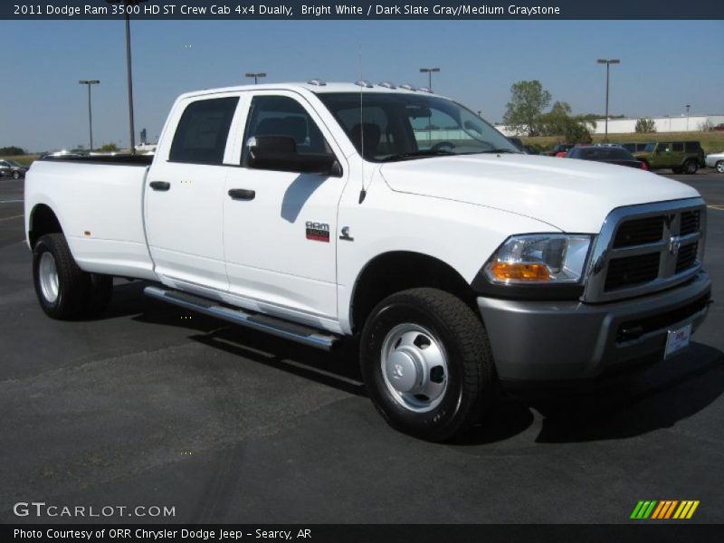 Bright White / Dark Slate Gray/Medium Graystone 2011 Dodge Ram 3500 HD ST Crew Cab 4x4 Dually