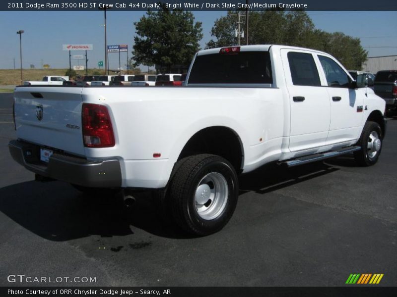 Bright White / Dark Slate Gray/Medium Graystone 2011 Dodge Ram 3500 HD ST Crew Cab 4x4 Dually