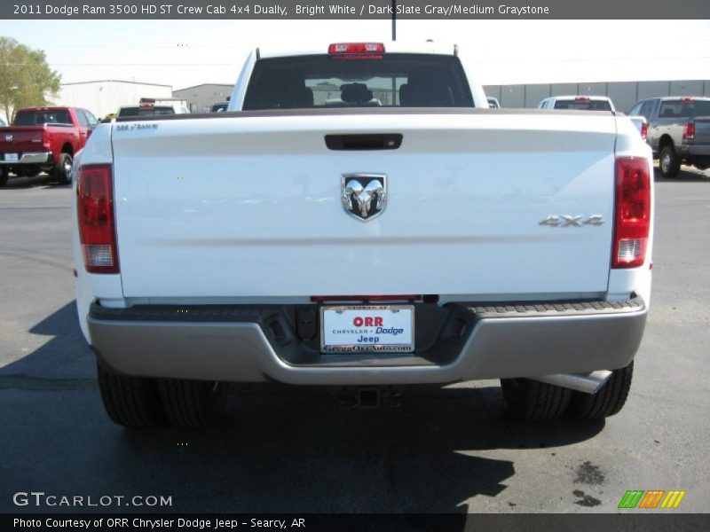 Bright White / Dark Slate Gray/Medium Graystone 2011 Dodge Ram 3500 HD ST Crew Cab 4x4 Dually