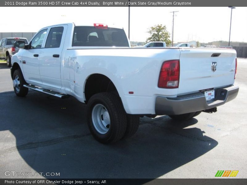 Bright White / Dark Slate Gray/Medium Graystone 2011 Dodge Ram 3500 HD ST Crew Cab 4x4 Dually