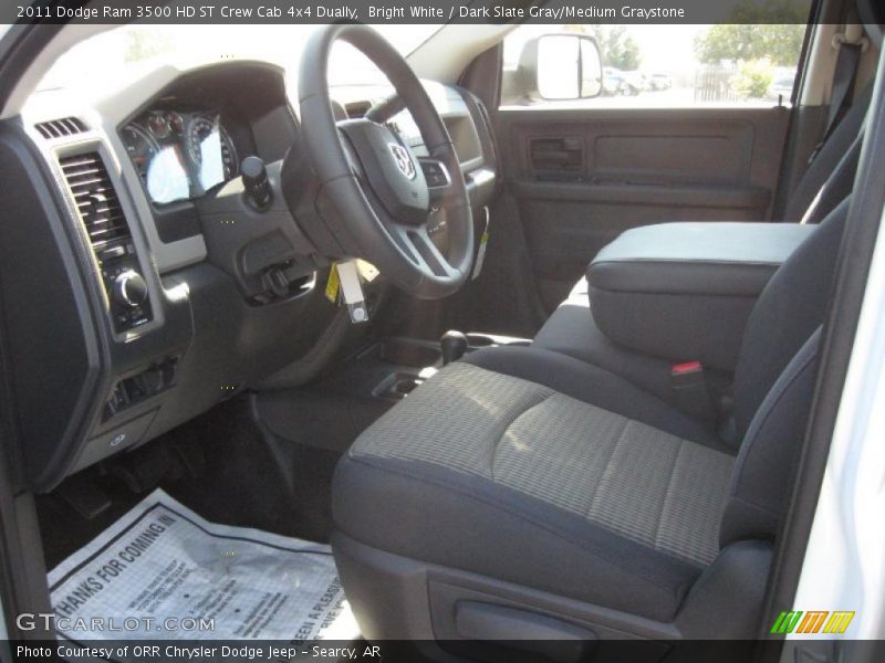 Bright White / Dark Slate Gray/Medium Graystone 2011 Dodge Ram 3500 HD ST Crew Cab 4x4 Dually
