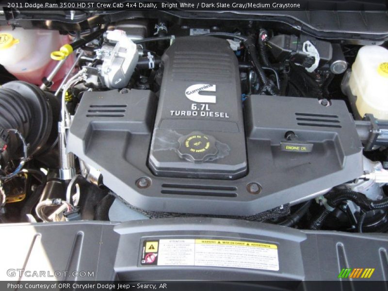 Bright White / Dark Slate Gray/Medium Graystone 2011 Dodge Ram 3500 HD ST Crew Cab 4x4 Dually