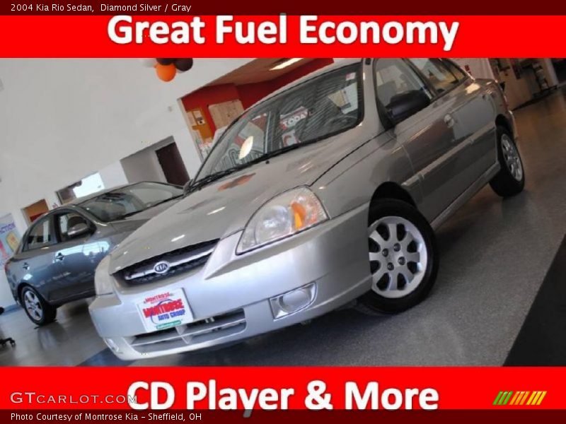 Diamond Silver / Gray 2004 Kia Rio Sedan