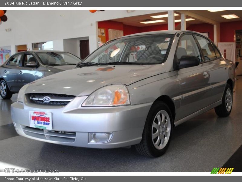 Diamond Silver / Gray 2004 Kia Rio Sedan