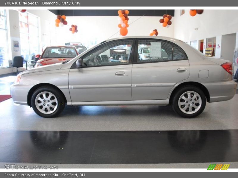 Diamond Silver / Gray 2004 Kia Rio Sedan