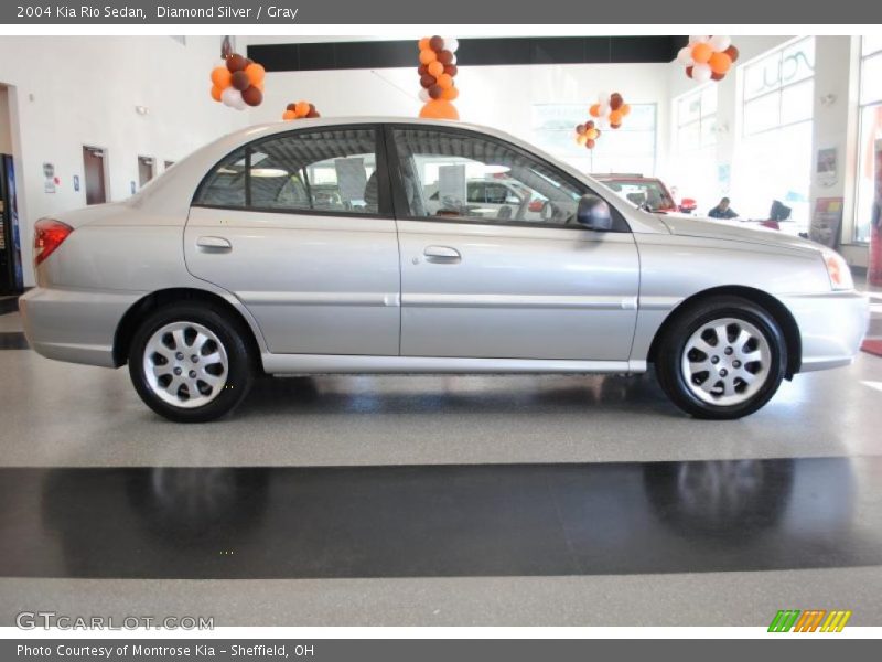 Diamond Silver / Gray 2004 Kia Rio Sedan