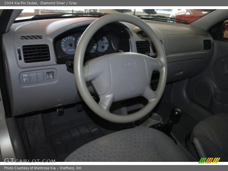 Diamond Silver / Gray 2004 Kia Rio Sedan