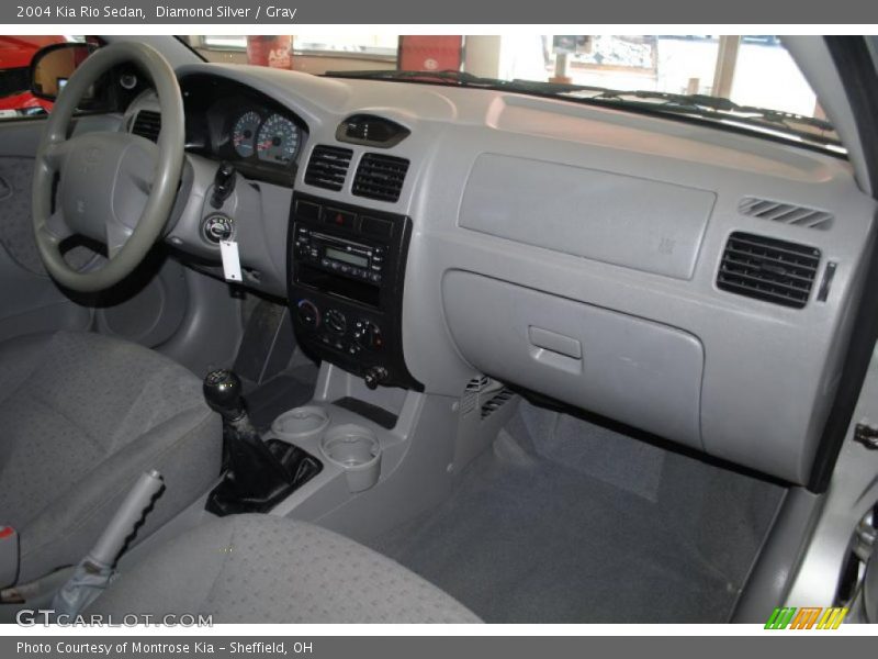Diamond Silver / Gray 2004 Kia Rio Sedan