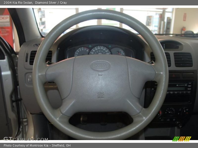 Diamond Silver / Gray 2004 Kia Rio Sedan
