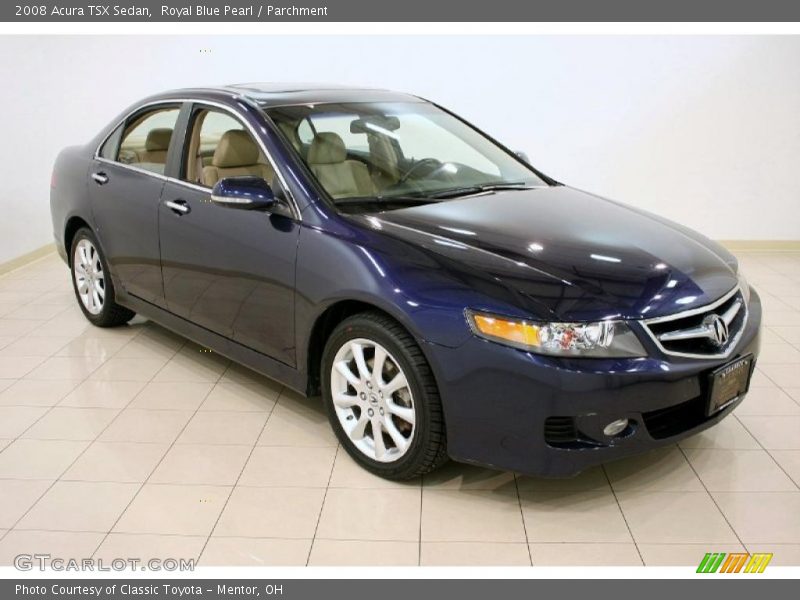 Royal Blue Pearl / Parchment 2008 Acura TSX Sedan