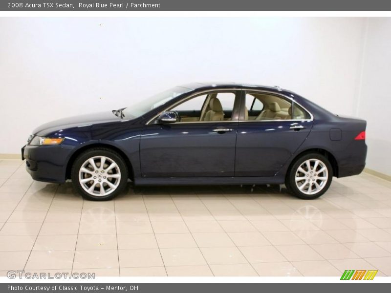 Royal Blue Pearl / Parchment 2008 Acura TSX Sedan