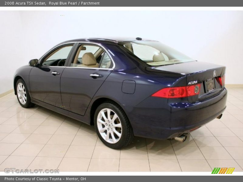 Royal Blue Pearl / Parchment 2008 Acura TSX Sedan