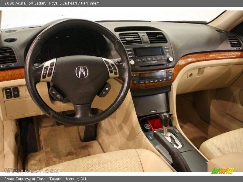 Royal Blue Pearl / Parchment 2008 Acura TSX Sedan