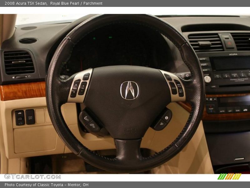 Royal Blue Pearl / Parchment 2008 Acura TSX Sedan