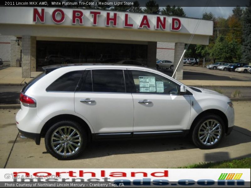 White Platinum Tri-Coat / Medium Light Stone 2011 Lincoln MKX AWD