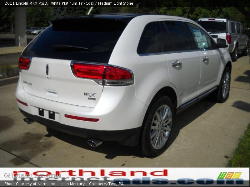 White Platinum Tri-Coat / Medium Light Stone 2011 Lincoln MKX AWD