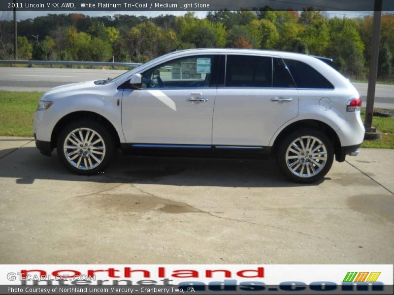 White Platinum Tri-Coat / Medium Light Stone 2011 Lincoln MKX AWD